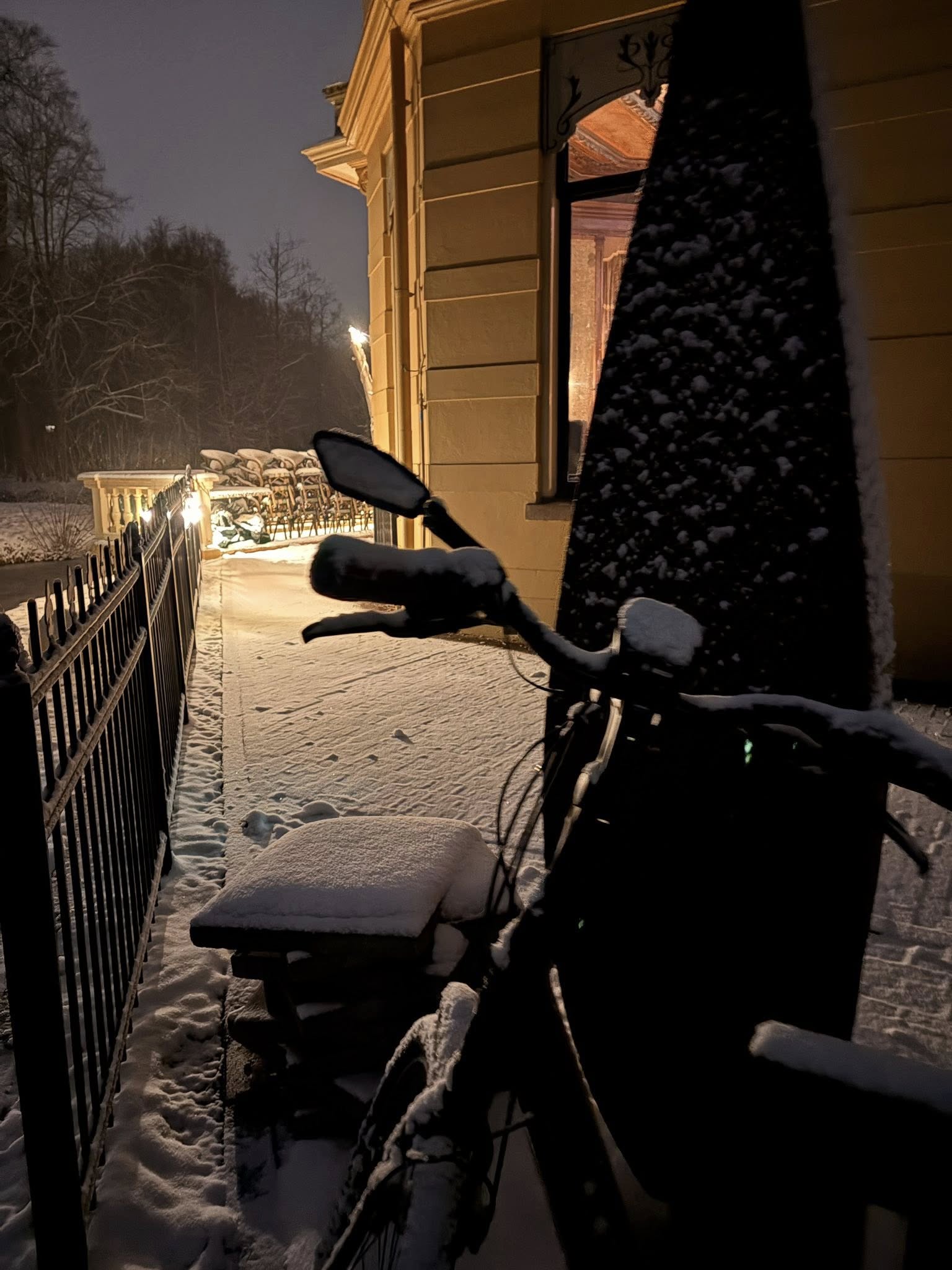 Er lag dit jaar sneeuw tijdens de Leekster Gedichtendag. Foto: Ineke Blaauwwiekel